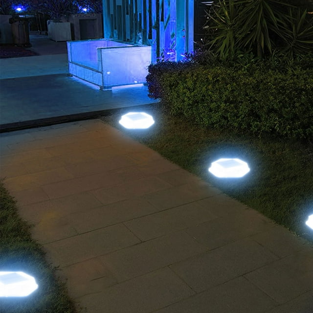 Wzzjkit Solar Underground Light Garden Courtyard LED Step Stair Light High Light Plastic Buried Light