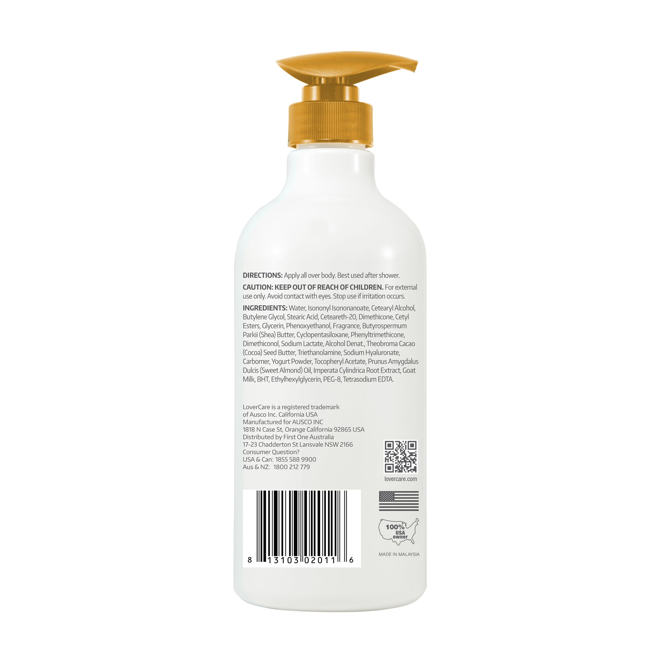 (2 pack) Lovercare Goat Milk Body Lotion for Dry Skin Almond Oil & Cocoa Butter 27.05oz (800ml) - Single…