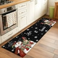 thumbnail image 2 of Runner Rugs 2x6 Ft, Black Snowman Christmas Non Slip Area Rugs for Kitchen Bedroom Entryway, Xmas Snowflake Winter Gifts Washable Carpet Runner Rug Floor Mats for Bedroom Home Decor, 2 of 9