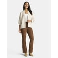 thumbnail image 3 of Time and Tru Women's Chenille Cardigan Sweater, Midweight, Sizes XS-XXXL, 3 of 5