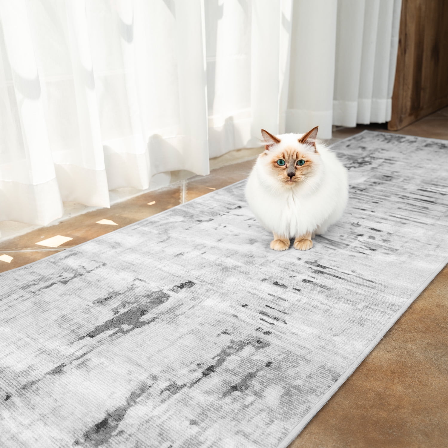  Moynesa Ultra-Thin Washable Area Rug - 5x7 Large Gray Rug for  Living Room Vintage Rugs for Bedroom, Non Slip Non Shedding Pet Friendly  Dining Room Mat Carpet for Department Office Kitchen 