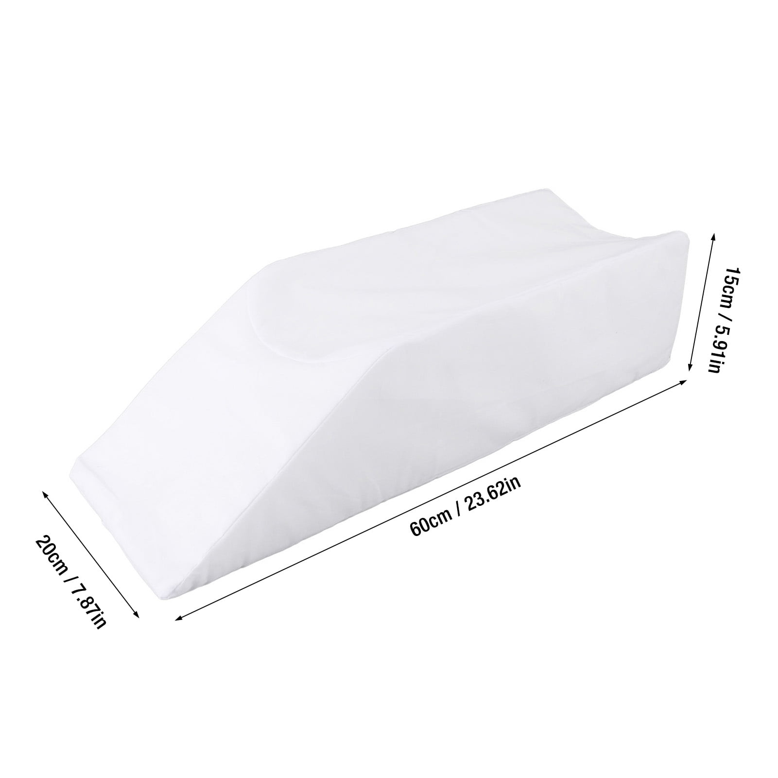 YAHHU U Shape Leg Elevating Wedge Pillow High Density Sponge Sleeping Elevated Cushion for Knee Ankle Support Recovery (23.62 inches / 60 cm)