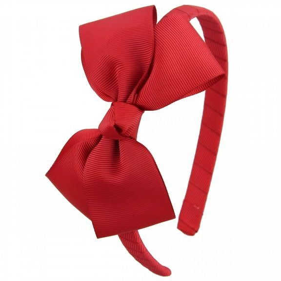 VANIDO Cute Red Bow Headband for Girls Toddlers