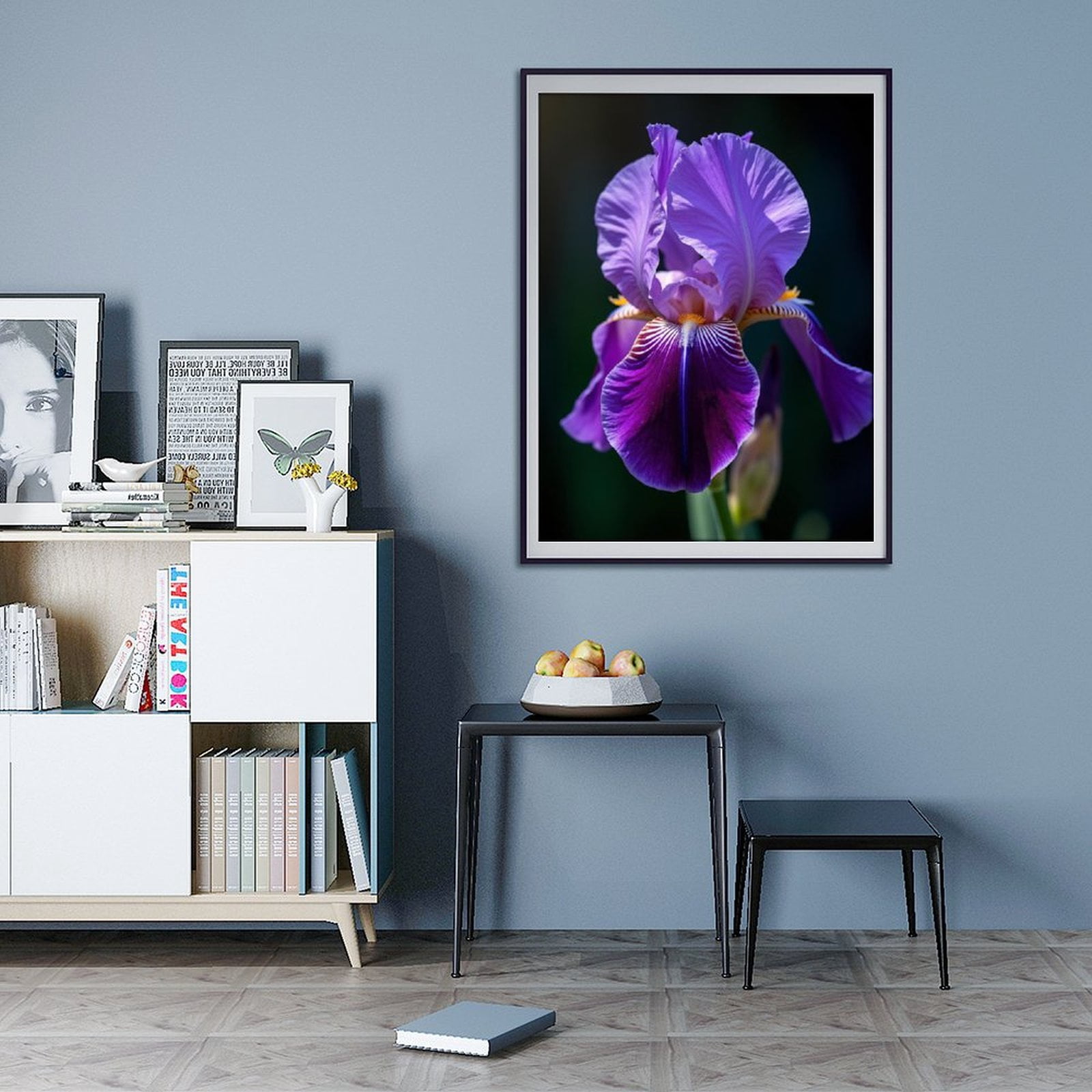 Diamond Art Kit for Adults, Purple Elegant Iris Bloom Diamond Painting for Adults Beginners, DIY Diamond Art Painting Kits, 5D Diamond Painting Crafts for Home Decor 12x16 Frameless