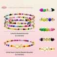 thumbnail image 6 of Turandoss Layered Heart Initial Bracelets for Women Colorful Beaded Initial Bracelet for Women Trendy Small Dainty Initial H Letter Bracelets Jewelry for Women Gifts for Women Birthday, 6 of 8