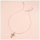 thumbnail image 2 of Cadenas Entrelazadas de Cruz EternalTwist01 1Pza Oro Rosa Collar Cruz/Flores Dije 2x3.2cm Metal., 2 of 4