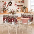 thumbnail image 2 of Winter Snowman Chair Covers Set of 1 Christmas Tree Leaves Elk Flower Red Black Plaid Chair Back Covers Stretch Removable Washable Slipcovers Protector for Dining Room Kitchen Party Decor, 2 of 5