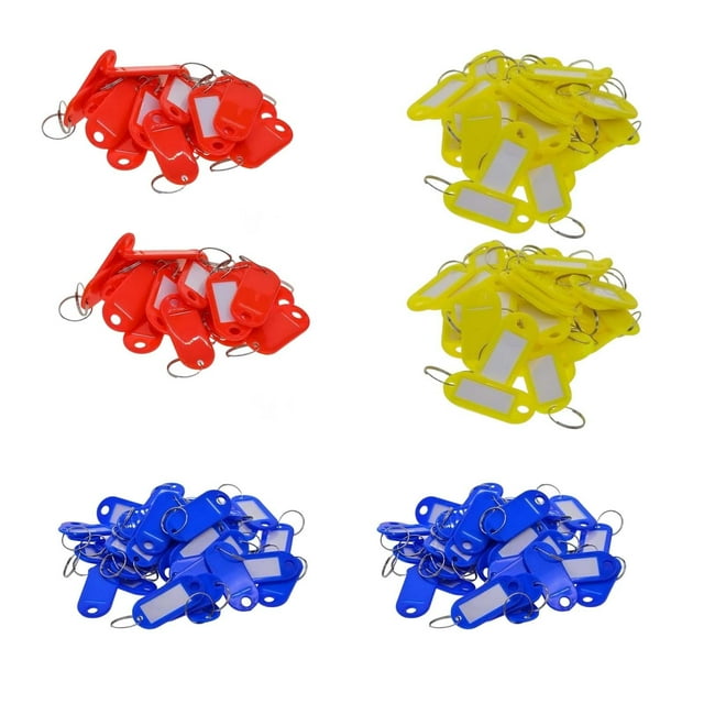Etiquetas para llaves Zulema livianas Identificadores de llaves con Anillos partidos azul amarillo rojo