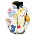 thumbnail image 1 of Sudadera con capucha y cremallera de moda con pintura artística de grafiti para hombres, mujeres y niños, sudaderas con estampado 3D, jersey de manga larga para niños y niñas., 1 of 6