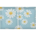 thumbnail image 2 of Daisy Kitchen Curtains 2 Panels UV Protected Tier Curtains, Half Window Curtains Kitchen Tiers for Guest Room Bathroom Sink Laundry Room Basement,24"x27", 2 of 7