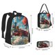 thumbnail image 2 of Fotbe Beautiful Red Train Hot Air Balloon Set Escolar 3 en 1 para Niños - Mochila Duradera con Lonchera Aislante y Estuche para Lápices - Mochila Escolar para Niños y Niñas, 2 of 7