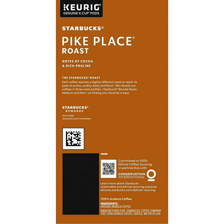 Pike Place Coffee K-Cups, 72/Carton