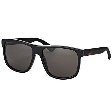Gucci GG0010S 001 Unisex Rectangle Sunglasses