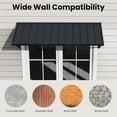 thumbnail image 4 of BACKYARD BEAUTIFUL Metal Awning 60" x 24", Front Door and Window Canopy with Powder-Coated Frame, Weather Resistant Sun and Rain Shelter for Patio, Entrance, Porch and Balcony, Dark Gray, 4 of 9