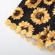 thumbnail image 5 of Gibobby Mono Corto Informal con volantes para niños pequeños, mono con estampado de girasol y tirantes para niñas, mono y mono sin espalda para niñas(Negro， 2-3 Años), 5 of 5
