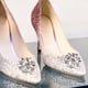 thumbnail image 4 of 2 clips para zapatos con diamantes de imitación brillantes, decoración de joyas, hebilla de cristal para zapatos. Blanco, 4 of 8