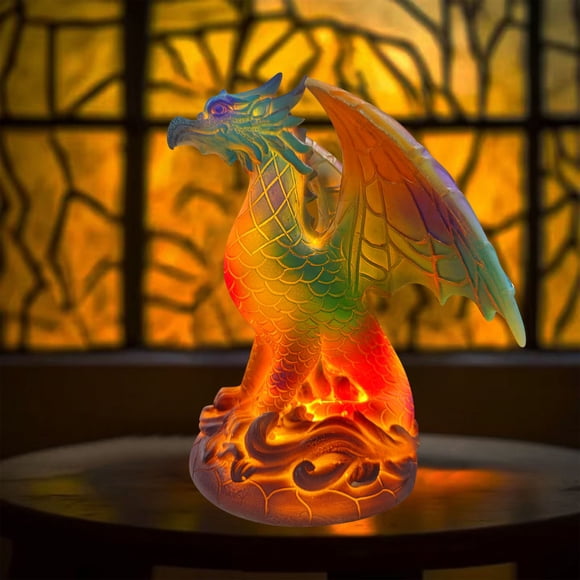 Animal Table Lamp, Stained Glass Style Decorative Desk Lamp, Flat Metal Tabletop Home Decor, 20 x 10 cm, Multicolor