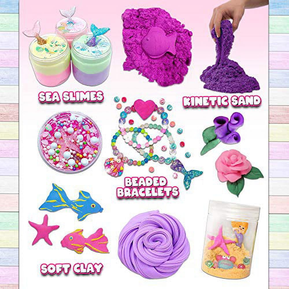 CraftBud Slime Kit DIY for Girls Boys , Arts & Crafts For Kids Girls Toys 8  - 11, Slime Making Kit Glows in The Dark