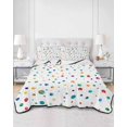 thumbnail image 3 of Colorful Polka Dot Queen Size Down Alternative Comforter, Lightweight Comforter Quilt Bedding Set with Pillow Shams Rainbow Point Vibrant All Seasons Bed Comforter Duvet Insert 90"x96", 3 of 7