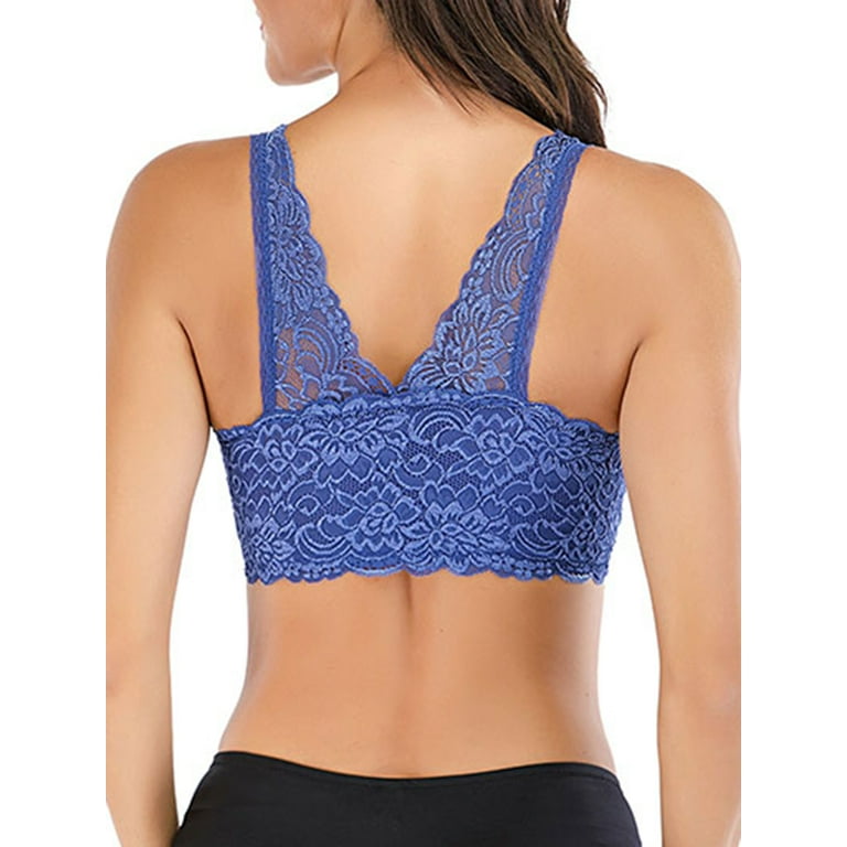 Shop Pack of 2 - Laced Cotton Non-Padded Bra Online