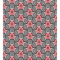 thumbnail image 3 of Ambesonne Geometric Duvet Cover Sets, Oval Mosaic, 2-Queen, Red Black, 3 of 7