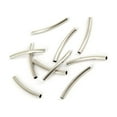 thumbnail image 1 of 50 Unids Plateado Plata Tubo de Curva Suave Granos Del Espaciador 3x30mm Granos de Metal Sueltos Craft DIY para Hacer Joyas Hallazgos Colgantes, 1 of 5