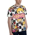 thumbnail image 5 of Mens Aggretsuko 3d Print T-Shirt Crewneck Short Sleeve Tee Shirt, 5 of 7