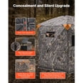 thumbnail image 3 of KFFKFF Hunting Blind for 6-7 People, Portable Camouflage Tent with Carrying Bag, Durable Concealed Shelter Featuring Silent Zipper Door and Windows, Ideal for Turkey and Deer Hunting, 3 of 9