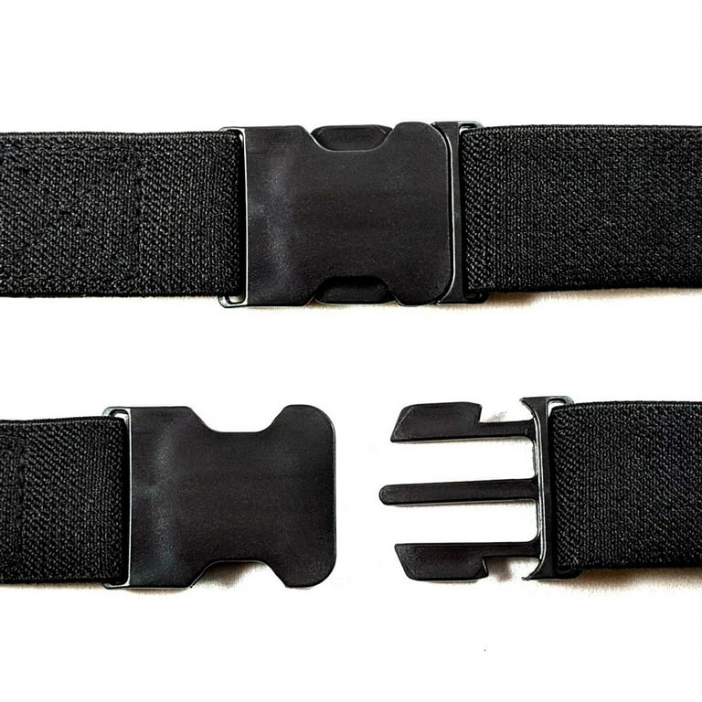 1.25 Inch Elastic Stretch Belt with Side-Release Buckle and 1.25 Inch Elastic Stretch Belt with Side-Release Buckle and