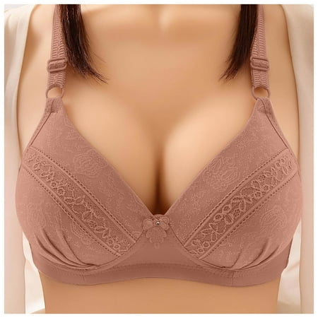 

JDEFEG Bra Set Womens Wireless Bras Womens Bra Thin No Steel Rings Comfortable Push Up Bra Underwear Women Push Up Bras for Women Polyester Watermelon Red 85C