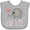 AC-Heather Grey, variant on Inktastic Half Birthday Cute Elephant Girls Baby Bib