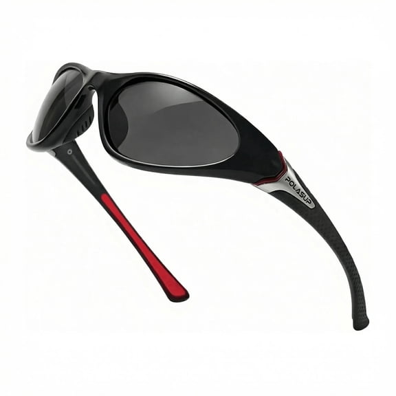 POLASUP Polarized UV400 Sports Sunglasses, lightweight wrap frames for men women, perfect for driving, fishing & cycling