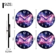 thumbnail image 2 of Personalized Wall Clock Non-Ticking Silent Clocks Battery Operated Round Clocks Decorative for Bathroom,Office-Beautiful Butterfly With Transparent Wings Made Of Purple Light(12inch), 2 of 4