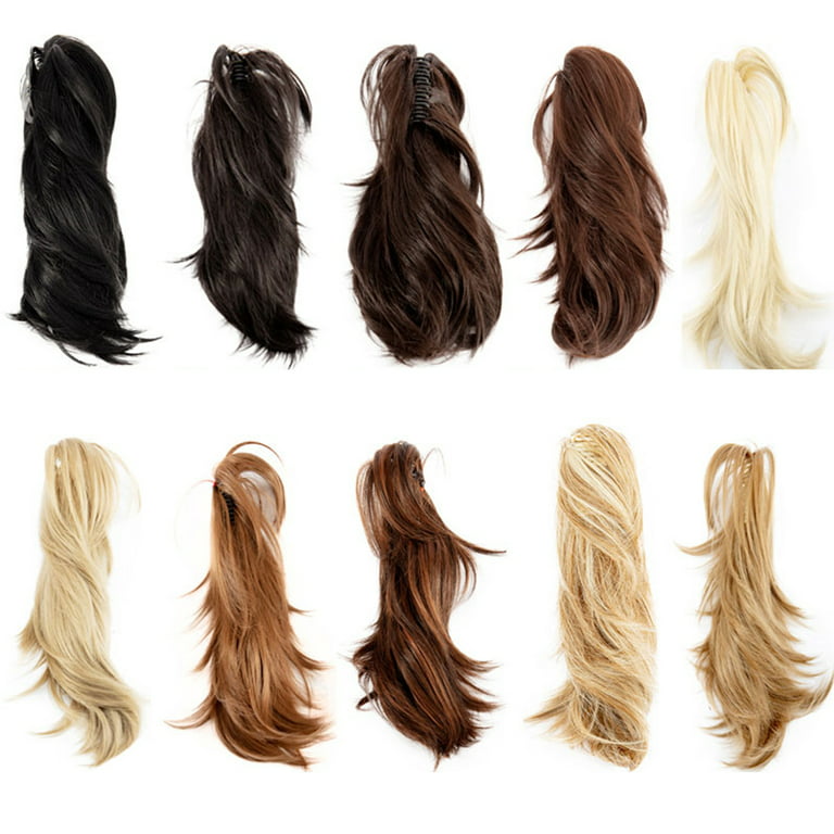 SAYFUT 24-29 Curly Clip in Synthetic Hair Extensions, Style T5C-C, 3/4  Full Head One Piece 5 Clips - Walmart.com