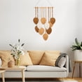 thumbnail image 6 of Macrame Wall Hanging,Leaves Woven Tapestry, Feather Handmade Tassels Boho Wall Decor,Leaves Art Decorations for Nursery Bedroom Living Room Apartment Home Backdrop, 6 of 7