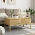 thumbnail image 3 of vidaXL Coffee Table Storage Accent Home Living Room Furniture Solid Pine Wood, 3 of 9