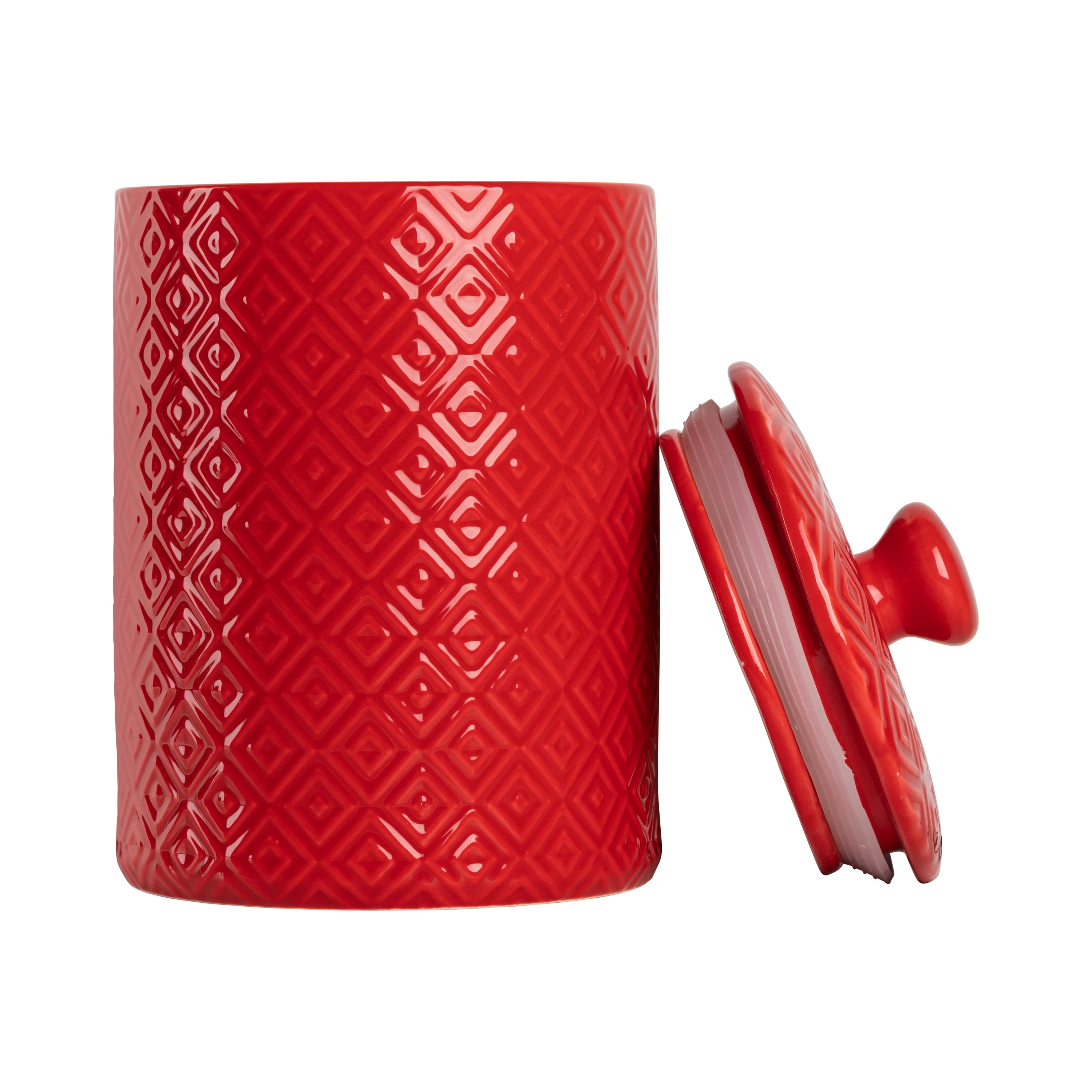 HiEnd Accents Savannah 3-Piece Canister Set; Red