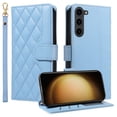 thumbnail image 2 of Crossbody Wallet Case for Samsung Galaxy S22, Credit Card Slots Elegant PU Leather Magnetic Closure Shoulder Strap Purse Phone Case Flip Kickstand Full Body Protection Cover for Women Girls, Blue, 2 of 13