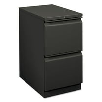 HON H33823R.L.S 15 in. x 22.88 in. x 28 in. 2-Drawer Brigade Mobile Pedestal - Letter, Charcoal