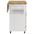 thumbnail image 5 of Jalen 3-door Mobile Kitchen Cart Natural Brown and White, 5 of 12
