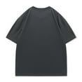 thumbnail image 4 of LODIENY Men's Oversized Cotton Summer T-Shirts - Vintage Baggy Tee Loose Fit Short Sleeve Crewneck Athleric Tees Shirt Casual Y2K Streetwear Dark Gray M, 4 of 4