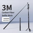 thumbnail image 4 of AMAGISN 3m Carbon Fiber Selfie Stick Sports Camera Extension Pole for Insta360 DJI GoPro, 4 of 5