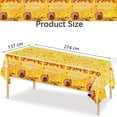 thumbnail image 5 of Wdhugt Thanksgiving Disposable Tablecloth, 53 x107 Inch Rectangle Waterproof Plastic Fall Thanksgiving Theme Tablecloth for Harvest Party Table Decoration (Thanksgiving Maple Leaf Pumpkin), 5 of 6