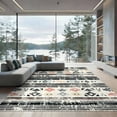 thumbnail image 2 of ODIKA 6'x9' Ultra-Soft Area Rug, Farmhouse Southwestern Motif Cream Distressed Desk Dining Under None Washable, Bare feet friendly, Silk-Touch for Guest Room, Bedroom, 2 of 7