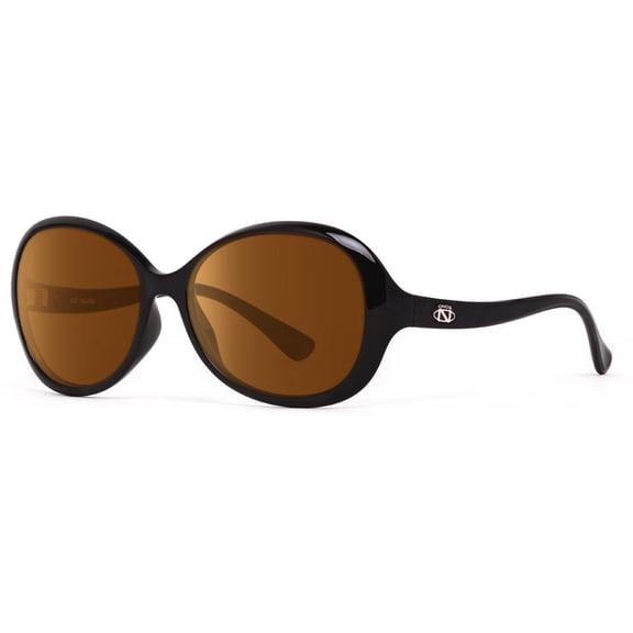 ONO'S CAT ISLAND Amber POLARIZED Black Frame SUNGLASSES