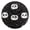 Black, variant on Round Clock Black Clock 9.84*9.84 Inch Round Art Clock Decorative Clock Creative Clock Dual-Purpose Clock Wall Clock Clock Fashion Decoration Cartoon Black Panda Face