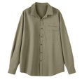 thumbnail image 4 of jjayotai Mens Button down Shirt Casual Untucked Shirts Long Sleeve Dress Shirt with Pocket, 4 of 6