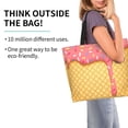 Cauagu Pink Ice Cream Print Women Large Capacity Tote Bag - Casual ...