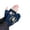 Blue, variant on Women’s USB Rechargeable Heating Flip Top Convertible Gloves, Electric Warm Thermal Half Finger Heated Gloves Winter Hand Warmers Black One Size