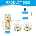 thumbnail image 2 of Conector de acoplamiento de eje de latón Uxcell 2mm a 2mm, acoplador de eje de motor, adaptador de manguito rígido, 8 piezas, 2 of 7